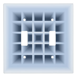 Blue square holes pattern light switch cover