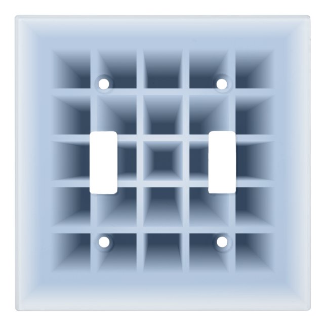 Blue square holes pattern light switch cover (Front)