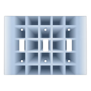 Blue square holes pattern light switch cover