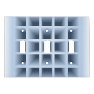 Blue square holes pattern light switch cover