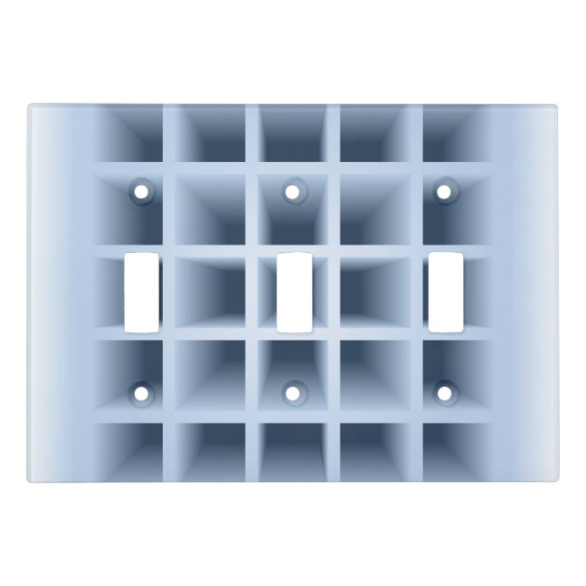 Blue square holes pattern light switch cover (Front)