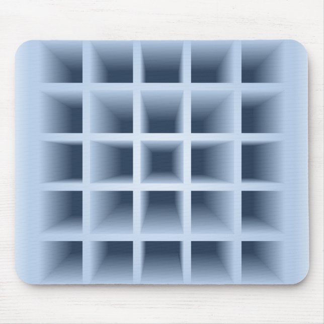 Blue square holes pattern mouse pad (Front)