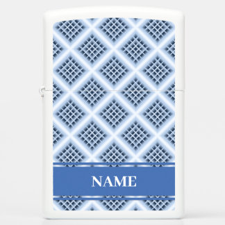 Blue square holes pattern zippo lighter
