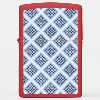 Blue square holes pattern zippo lighter