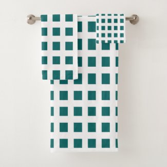 Blue Square Pattern Geometric Modern