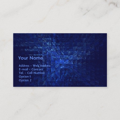 Customizable Blue Squared Business Card
