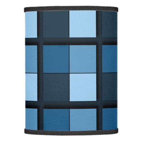 Blue Squares Collage Lamp Shade