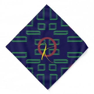 Blue Squares Geometric 