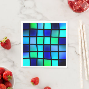 Blue Squares Napkins