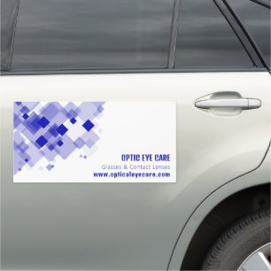 Blue Squares, Optician, Technical Practitioner Car Magnet