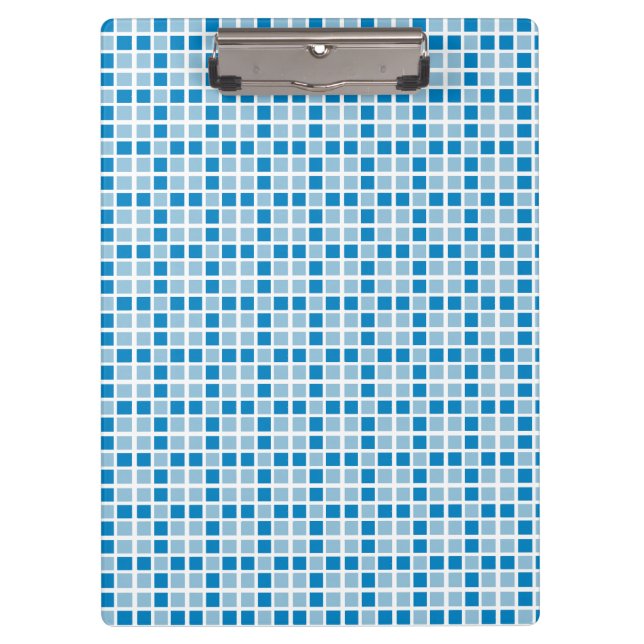 Blue Squares Pattern Clipboard (Front)