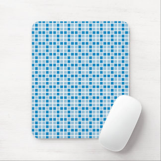 Blue Squares Pattern Mouse Pad