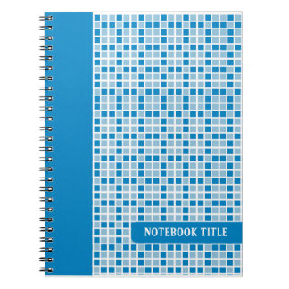 Blue Squares Pattern Notebook