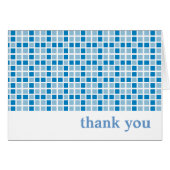 Blue Squares Pattern Thank You (Front Horizontal)