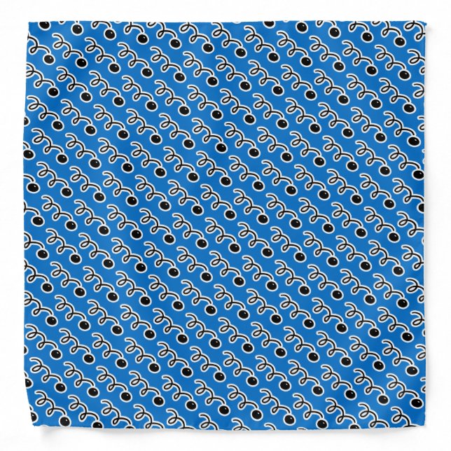 Blue squash ball sports bandana sweatband headband (Front)