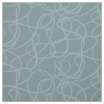 Blue Squiggle Line Abstract Pattern Fabric