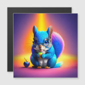 Blue Squirrel Eating A Fruit  (Front/Back)