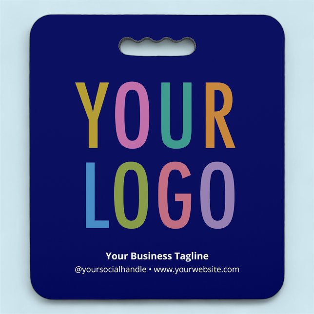 Blue Stadium Seat Cushion Custom Logo Personalized (MISOOK Blue Stadium Seat Cushion with Logo)