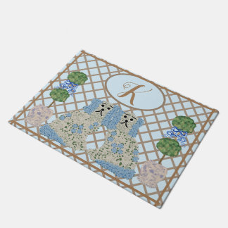 Blue Staffordshire Dogs Ginger Jar Jars Topiary Doormat