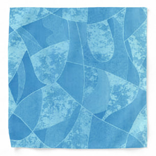 Blue Stain Glass Art Bandana