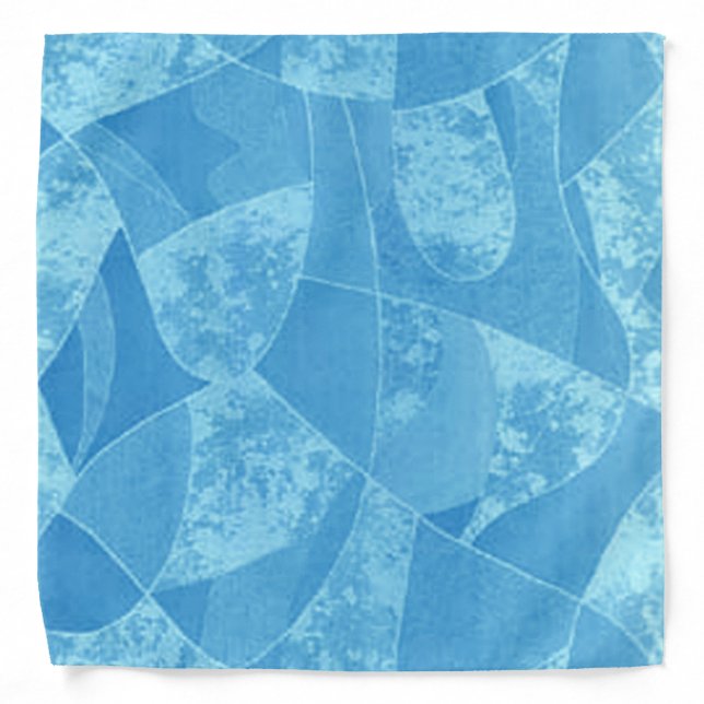 Blue Stain Glass Art Bandana (Front)