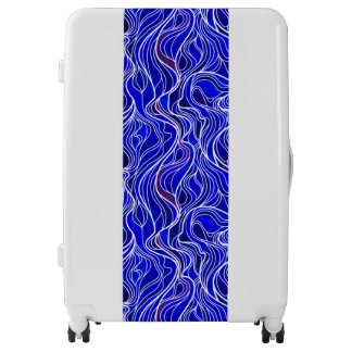 Blue Stained Glass Abstract Luggage