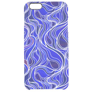 Blue Stained Glass Abstract Clear iPhone 6 Plus Case