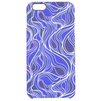 Blue Stained Glass Abstract Clear iPhone 6 Plus Case