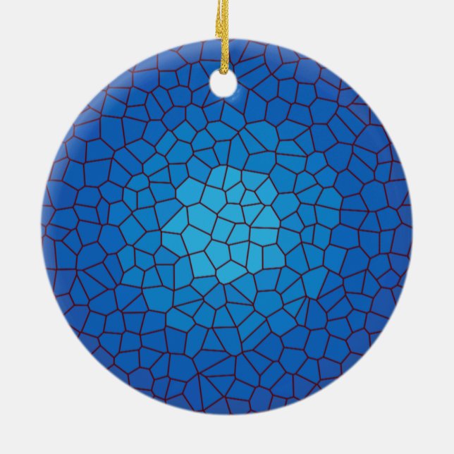 Blue Stained Glass Design >Xmas Ornament (Back)