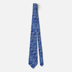 Blue Stained Glass Neck Tie
