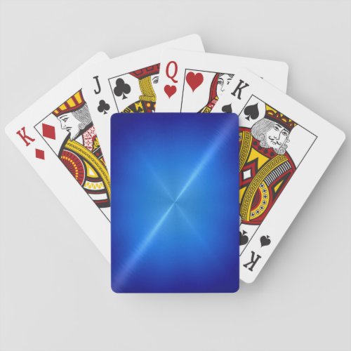 Blue Stainless Shiny Metallic Poker Cards