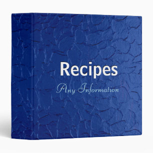 Blue stainless steel metal Recipes binders