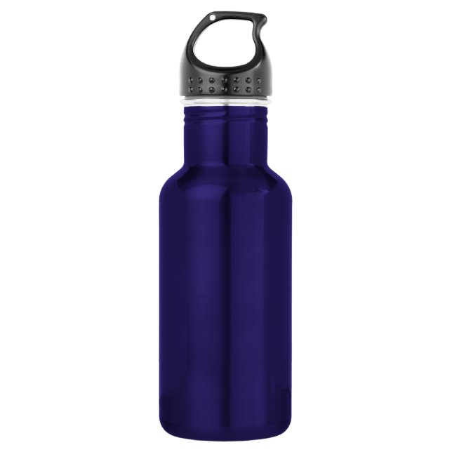 Blue Stainless Steel Water Bottle Personalized (Front)