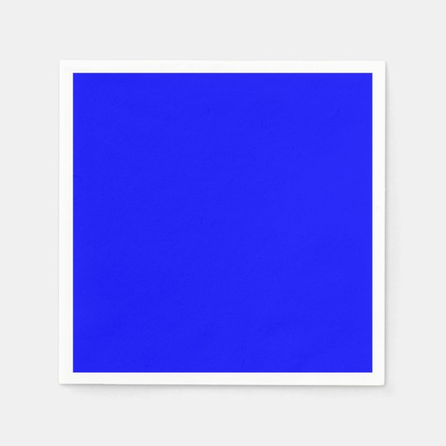 Blue Standard Cocktail Paper Napkin (Front)