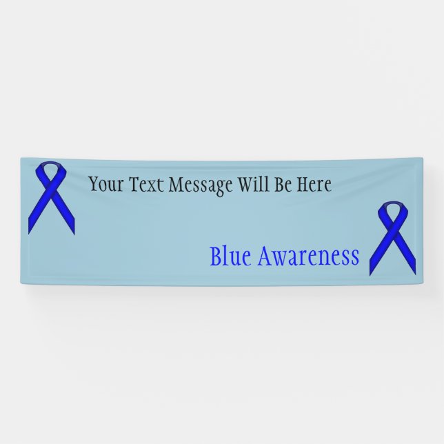 Blue Standard Ribbon by Kenneth Yoncich Banner (Horizontal)