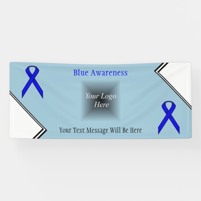 Blue Standard Ribbon by Kenneth Yoncich Banner (Horizontal)