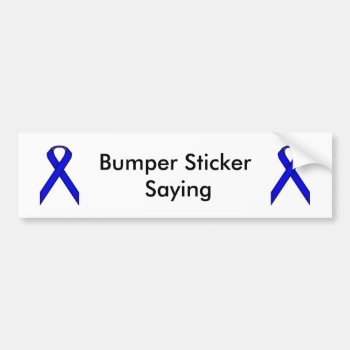 Blue Standard Ribbon By Kenneth Yoncich Bumper Sticker by KennethYoncich at Zazzle