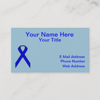 Blue Standard Ribbon By Kenneth Yoncich Business Card by KennethYoncich at Zazzle