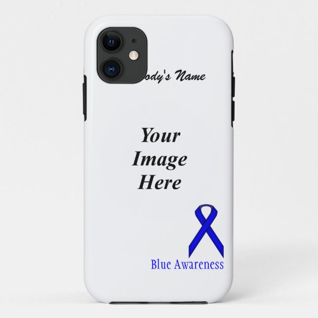 Blue Standard Ribbon by Kenneth Yoncich Case-Mate iPhone Case (Back)