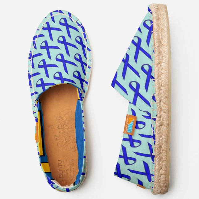 Blue Standard Ribbon by Kenneth Yoncich Espadrilles (Side)