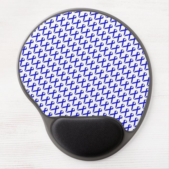 Blue Standard Ribbon by Kenneth Yoncich Gel Mouse Pad (Front)