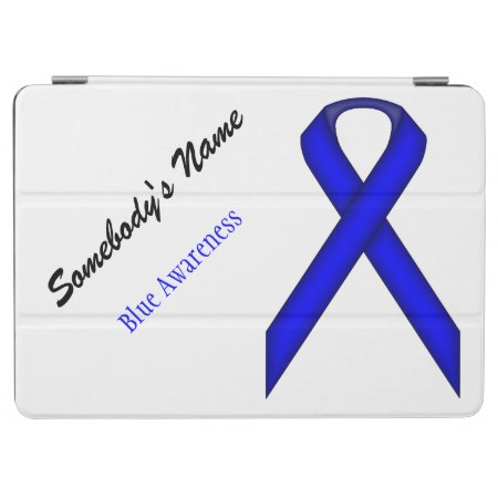 Blue Standard Ribbon By Kenneth Yoncich Ipad Air Cover