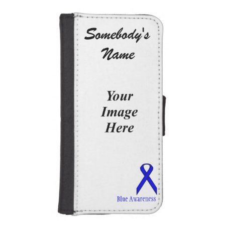 Blue Standard Ribbon By Kenneth Yoncich Iphone Se/5/5s Wallet Case