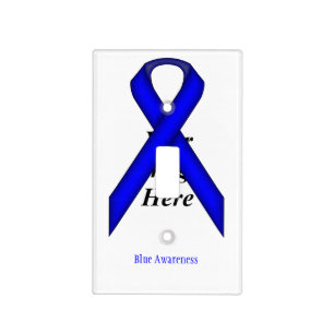 Blue Standard Ribbon by Kenneth Yoncich Light Switch Cover