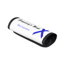 Blue Standard Ribbon by Kenneth Yoncich Luggage Handle Wrap