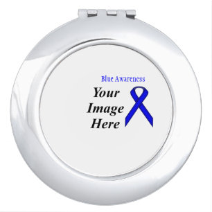 Blue Standard Ribbon by Kenneth Yoncich Makeup Mirror