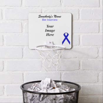 Blue Standard Ribbon By Kenneth Yoncich Mini Basketball Hoop by KennethYoncich at Zazzle