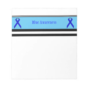 Blue Standard Ribbon by Kenneth Yoncich Notepad