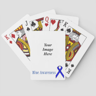Blue Standard Ribbon by Kenneth Yoncich Poker Cards