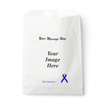 Blue Standard Ribbon Template by Kenneth Yoncich Favor Bag